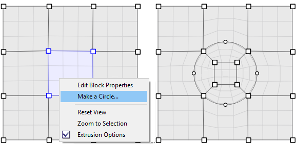 block becomes circular