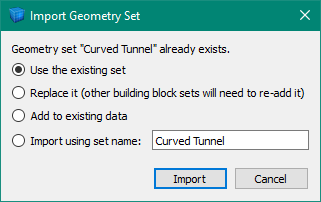 Import Geometry Set dialog