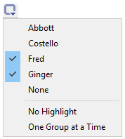 The Highlight Groups menu