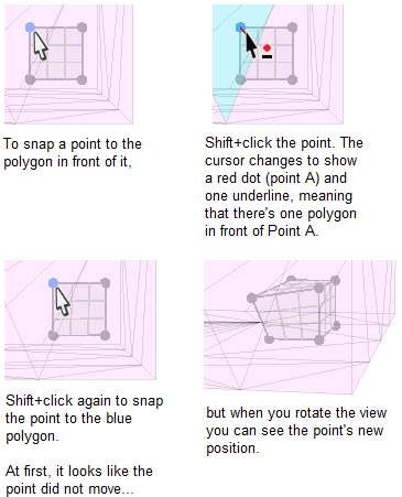 point-to-point snap to face