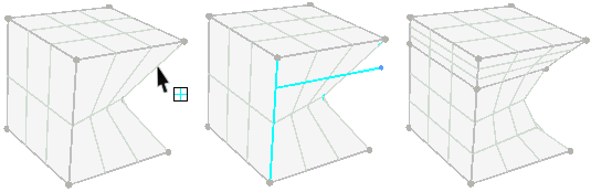 splitting a buried curved edge